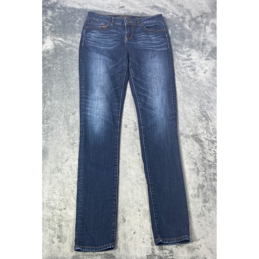 Buckle Black Fit No 53 Ankle Skinny Jeans Women 28x33 Dark Wash Whiskers Stretch